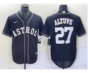 Men's Houston Astros #27 Jose Altuve Black Cool Base Stitched Baseball Jersey