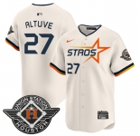 Men's Houston Astros #27 Jose Altuve Cream 2025 City Connect Limited Stitched Baseball Jersey