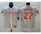 Men's Houston Astros #27 Jose Altuve Number White 2023 City Connect Flex Base Stitched Jersey