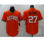 Men's Houston Astros #27 Jose Altuve Orange Cooperstown Collection Cool Base Stitched Nike Jersey