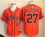 Men's Houston Astros #27 Jose Altuve Orange Limited Stitched Jersey