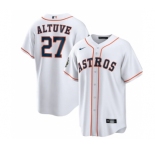 Men's Houston Astros #27 Jose Altuve White 2022 World Series Home Stitched Baseball Jersey