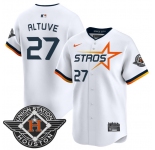 Men's Houston Astros #27 Jose Altuve White 2025 City Connect Limited Stitched Baseball Jersey