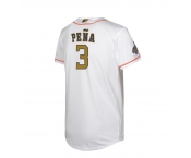 Men's Houston Astros #3 Jeremy Peña  White New Gold 2022 World Series Champions Stitched Cool Base Nike Jersey