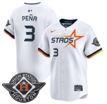 Men's Houston Astros #3 Jeremy Pena White 2025 City Connect Limited Stitched Baseball Jersey