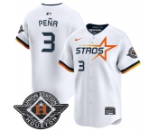 Men's Houston Astros #3 Jeremy Pena White 2025 City Connect Limited Stitched Baseball Jersey