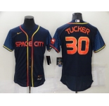 Men's Houston Astros #30 Kyle Tucker 2022 Navy City Connect Flex Base Stitched Baseball Jersey