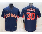 Men's Houston Astros #30 Kyle Tucker Navy Blue Stitched MLB Cool Base Nike Jersey