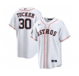 Men's Houston Astros #30 Kyle Tucker White 2022 World Series Home Stitched Baseball Jersey
