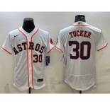 Men's Houston Astros #30 Kyle Tucker White Stitched MLB Flex Base Nike Jersey
