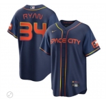 Men's Houston Astros #34 Nolan Ryan 2022 Navy City Connect Game Stitched Jersey