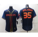 Men's Houston Astros #35 Justin Verlander 2022 Navy City Connect Flex Base Stitched Baseball Jersey