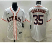 Men's Houston Astros #35 Justin Verlander White Stitched MLB Cool Base Nike Jersey