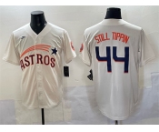 Men's Houston Astros #44 Still Tippin Cream Throwback Cooperstown Collection Limited Stitched Baseball Jersey