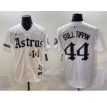 Men's Houston Astros #44 Still Tippin White Gothic 'Houston Born Barrio Raised' Limited Stitched Baseball Jersey