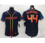 Men's Houston Astros #44 Yordan Alvarez 2022 Navy City Connect Flex Base Stitched Baseball Jersey