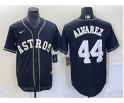 Men's Houston Astros #44 Yordan Alvarez Black Cool Base Stitched Baseball Jersey