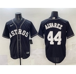 Men's Houston Astros #44 Yordan Alvarez Black Lights Out Limited Stitched Baseball Jersey