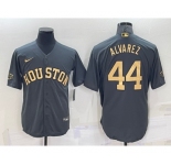 Men's Houston Astros #44 Yordan Alvarez Grey 2022 All Star Stitched Cool Base Nike Jersey
