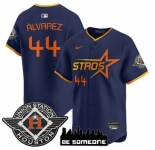 Men's Houston Astros #44 Yordan Alvarez Navy 2025 City Connect Limited Stitched Baseball Jersey
