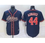 Men's Houston Astros #44 Yordan Alvarez Navy Cool Base Stitched Baseball Jersey
