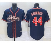 Men's Houston Astros #44 Yordan Alvarez Navy Cool Base Stitched Baseball Jersey