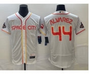 Men's Houston Astros #44 Yordan Alvarez Number White 2023 City Connect Flex Base Stitched Jersey2