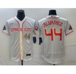 Men's Houston Astros #44 Yordan Alvarez Number White 2023 City Connect Flex Base Stitched Jersey