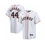 Men's Houston Astros #44 Yordan Alvarez White 2022 World Series Home Stitched Baseball Jersey