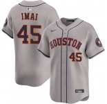 Men's Houston Astros #45 Tatsuya Imai Grey 2026 Limited Stitched Baseball Jersey