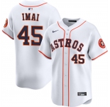Men's Houston Astros #45 Tatsuya Imai White 2026 Home Limited Stitched Baseball Jersey