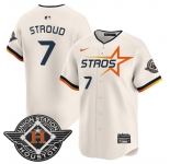 Men's Houston Astros #7 C.J. Stroud Cream 2025 City Connect Limited Stitched Baseball Jersey