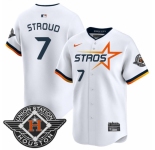 Men's Houston Astros #7 C.J. Stroud White 2025 City Connect Limited Stitched Baseball Jersey