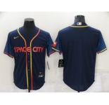 Men's Houston Astros Blank 2022 Navy City Connect Cool Base Stitched Jersey