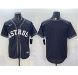 Men's Houston Astros Blank Black Lights Out Limited Stitched Baseball Jersey