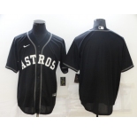 Men's Houston Astros Blank Black Stitched MLB Cool Base Nike Jersey