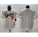 Men's Houston Astros Blank Cream Cactus Jack Cool Base Jersey