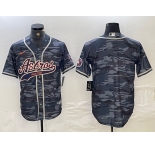 Men's Houston Astros Blank Gray Camo Cool Base Stitched Jersey