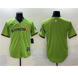 Men's Houston Astros Blank Green 2025 City Connect Limited Stitched Baseball Jersey