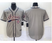 Men's Houston Astros Blank Grey Cool Base Stitched Baseball Jerseys