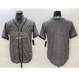 Men's Houston Astros Blank Grey Gridiron Cool Base Stitched Baseball Jerseys