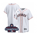 Men's Houston Astros Blank White 2022 World Series Champions Home Stitched Baseball Jersey