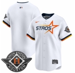 Men's Houston Astros Blank White 2025 City Connect Limited Stitched Baseball Jersey
