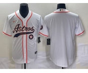 Men's Houston Astros Blank White Cool Base Stitched Baseball Jersey