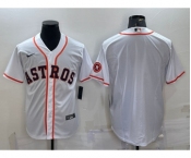 Men's Houston Astros Blank White With Patch Stitched MLB Cool Base Nike Jersey