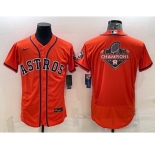 Men's Houston Astros Orange Champions Big Logo Stitched MLB Flex Base Nike Jersey