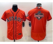 Men's Houston Astros Orange Champions Big Logo Stitched MLB Flex Base Nike Jersey