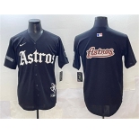 Men's Houston Astros Team Big Logo Black Gothic 'Houston Born Barrio Raised' Limited Stitched Baseball Jersey