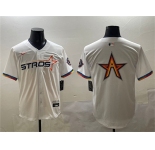 Men's Houston Astros Team Big Logo White 2025 City Connect Limited Stitched Baseball Jerseys