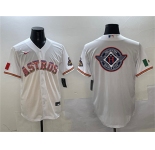 Men's Houston Astros Team Big Logo White Mexico Cool Base Stitched Baseball Jersey